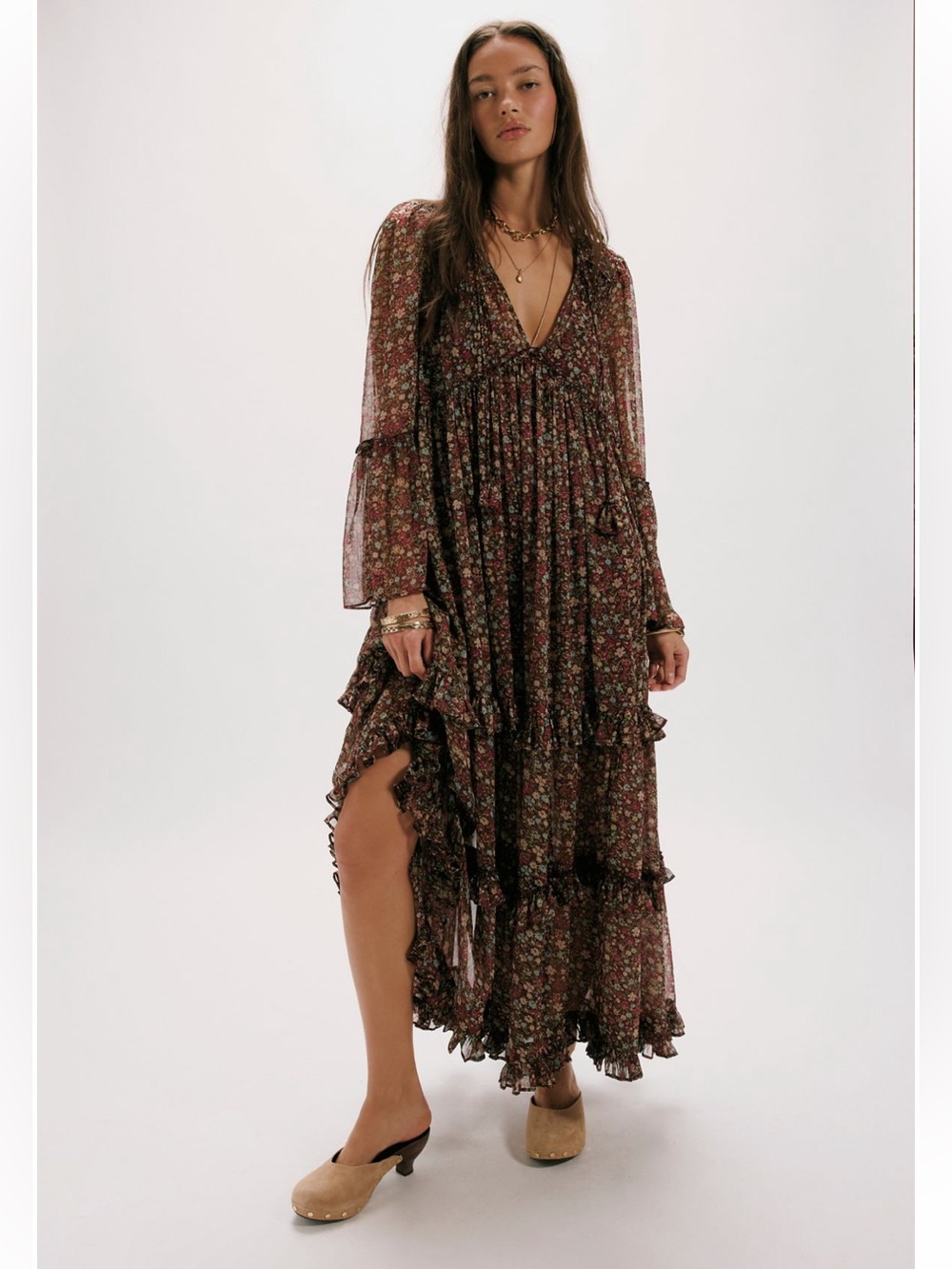 Free People Weeping Willows Maxi Dress